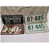 Image 1 : 4Sask license plates, 2 X 1974 matching, 1955, 1956