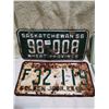 Image 3 : 4Sask license plates, 2 X 1974 matching, 1955, 1956