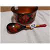 Image 3 : Wooden Russian bowl with spoon