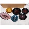 Image 1 : lot of 6 ashtrays, 4 thick glass, one advertising