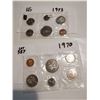 Image 1 : 1970 & 1973 unc Canada coin sets