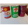 Image 1 : 608 THREE VINTAGE FULL OIL TINS ESSO COOP SHELL 1 LITER