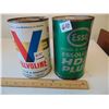 Image 1 : 610 VINTAGE VALVOLINE & ESSO FULL OIL TINS