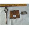 Image 2 : 630 GOLF CLUB SHAPED LETTER OPENER, PYUMA MONEY CLIP, DUPLEX PRINTING PRESS BRASS LABEL