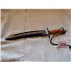 Image 1 : Dagger, chased 8” blade, bakelite grip, marked, “Made in India”