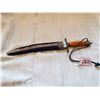 Image 2 : Dagger, chased 8” blade, bakelite grip, marked, “Made in India”