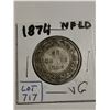 Image 1 : 1874 Newfoundland 50 cent coin