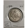 Image 1 : 1891-s Morgan silver dollar