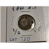 Image 1 : 1861 N.S. half cent coin
