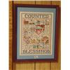 Image 1 : 761 CROSS STITCH NEEDLEWORK SAMPLER FRAMED