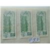 Image 2 : 777 3 CONSECUTIVE UNCIRCULATED 1 DOLLAR BILLS PREFIX BCW