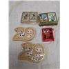 Image 1 : vintage playing cards & 2 crib boards
