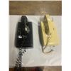 Image 1 : 2 Wall hanging rotary phones black & ivory