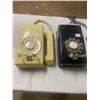 Image 4 : 2 Wall hanging rotary phones black & ivory