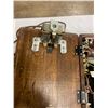 Image 6 : 2 piece Northern Electric box telephone & black telephone unit