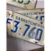 Image 3 : Pair of 1970-1972 Saskatchewan license plates