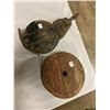 Image 1 : Wooden pulley 9" & metal pulley 7"