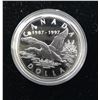 Image 2 : Canadian $1 Silver Coin 1997 10th Anniversary of the Loonie