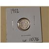 Image 1 : 1902 silver 5 cent coin, nice grade