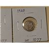 Image 3 : 1919 & 1920 Silver 5 cent coins