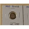 Image 3 : 1910 pointed & 1907 narrow date silver 5 cent coins