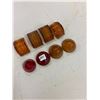 Image 1 : 8 glass vintage auto lite markers - red & amber