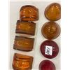 Image 2 : 8 glass vintage auto lite markers - red & amber