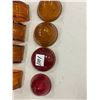 Image 3 : 8 glass vintage auto lite markers - red & amber