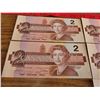 Image 2 : 7 1986 2 dollar bills(sequential numbers, uncirculated)