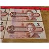 Image 3 : 7 1986 2 dollar bills(sequential numbers, uncirculated)