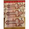 Image 4 : 7 1986 2 dollar bills(sequential numbers, uncirculated)