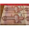 Image 2 : 7 1986 2 dollar bills 6 are sequential, 1 isnt. Uncirculated