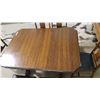 Image 4 : 1939 Vintage Walnut Dining Room Table & 6 Chairs With Scissor Leaf