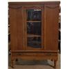 Image 1 : Oak Quarter Cut China Cabinet (Original Hardware)