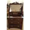 Image 8 : Gentelman 3 Drawer Step Back Dresser With Beveled Wing Mirrors