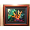 Image 1 : Original Oil Painting "Jungle Fire" by Dianne Lassen Winter,  sister of Christian Riese Lassen 35'' 