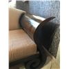 Image 3 : High-End Custom Sofa with "Scroll Design" Solid Exotic Wood Frame 96''L x 36.5''D x 29''