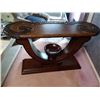 Image 2 : High-End Custom Console Table, Exotic Wood Inlaid with Ostrich Hide 45'' x 20'' x 32'' H