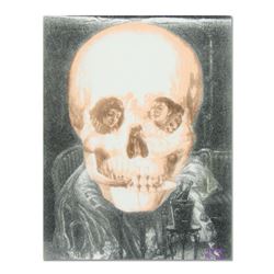 Ringo Daniel Funes, (Protege of Andy Warhol's Apprentice, Steve Kaufman), "Gothic Skull (Dali Homage