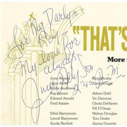 June Allyson Signed "That's Entertainment" Program.