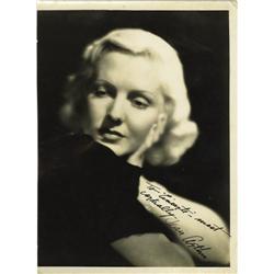 Jean Arthur Autographed Portrait.