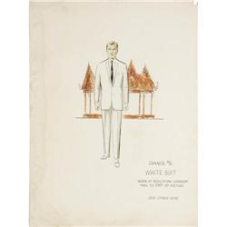 Marlon Brando Costume Design Sketch from "The Ugly Amer