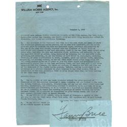 Fannie Brice Signed Contract.