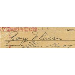 George Burns and Gracie Allen Signed Checks.