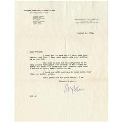 Roy Cohn Signed Letter.