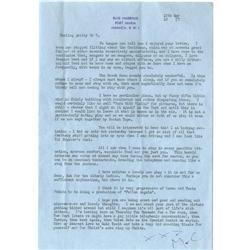 Noel Coward Signed Letter to Clifton Webb.