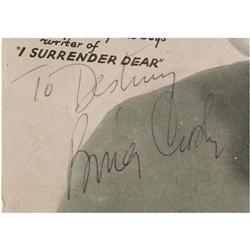 Bing Crosby and Joan Crawford Signed Sheet Music.