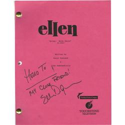 Ellen DeGeneres Signed Script.
