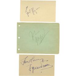 Errol Flynn, Tyrone Power, and John Garfield Autographs