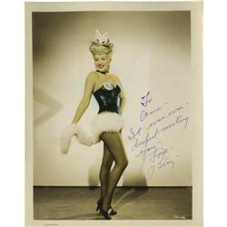 Betty Grable Signed Photo.
